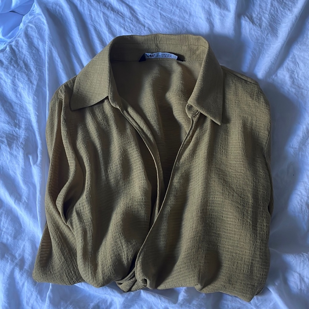 Zara long sleeve wrap top
